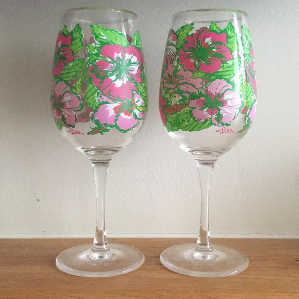 Lilly Pulitzer Plastic Wine Glasses